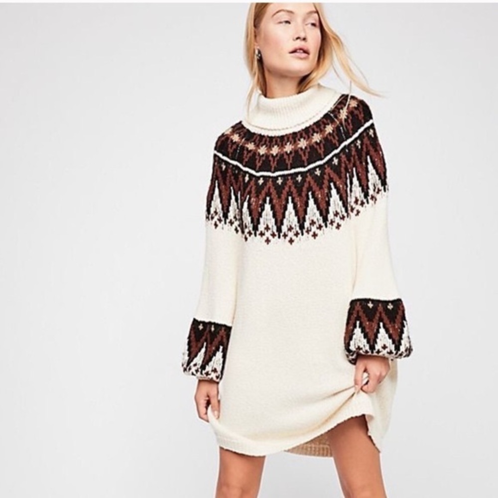 🌱Free People || Balloon Sleeve Sweater Dress